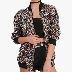 Cresay Sequin Bomber Jacket - XL - NWOT